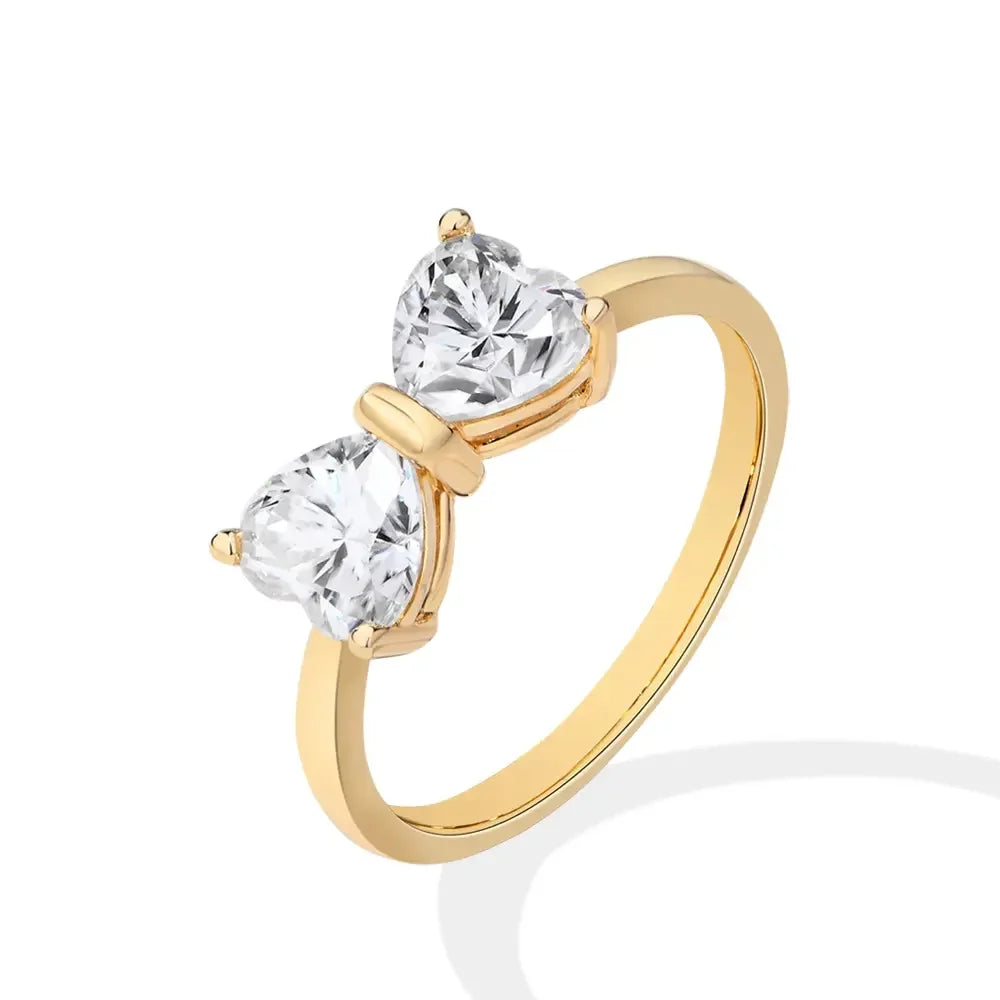 S925 Moissanite Feminine Bow Ring