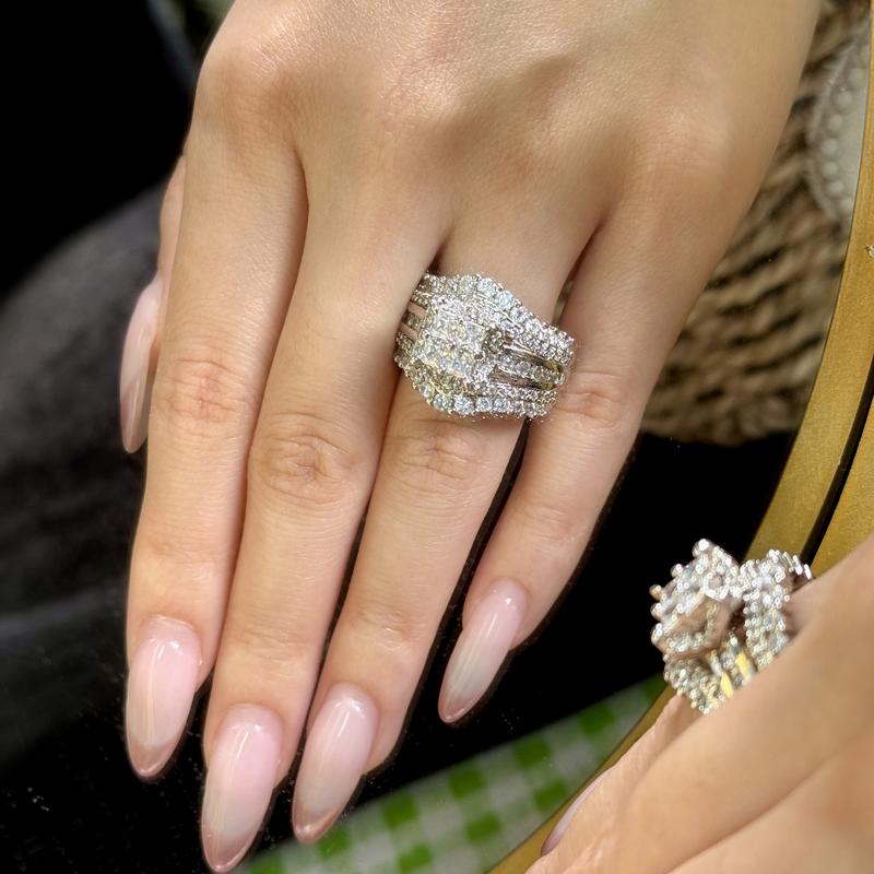 5-in-1 Diamond Accented Ring Stack