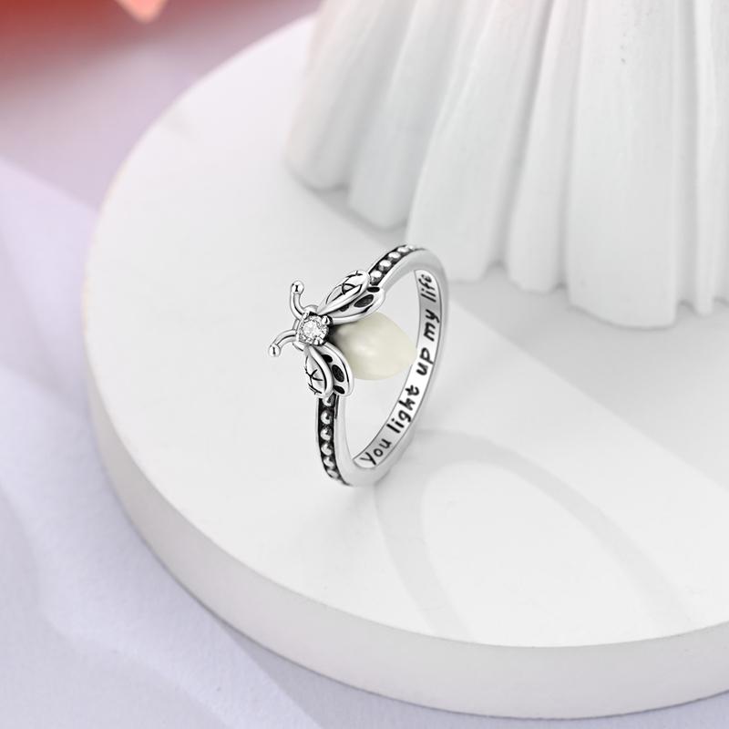 S925 Glowing Lume Firefly Ring