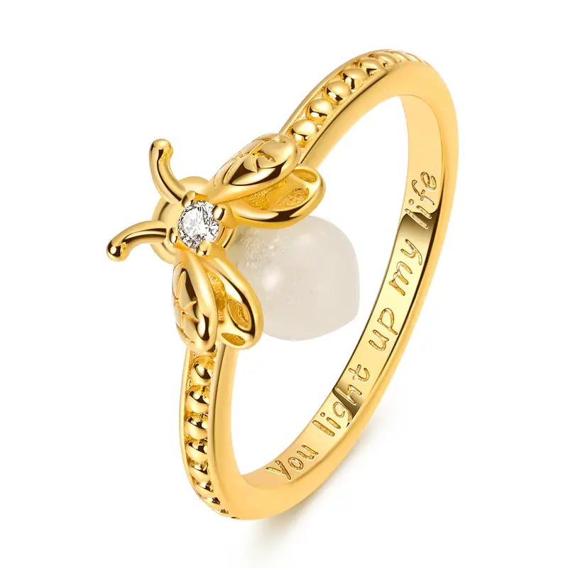 S925 Glowing Lume Firefly Ring