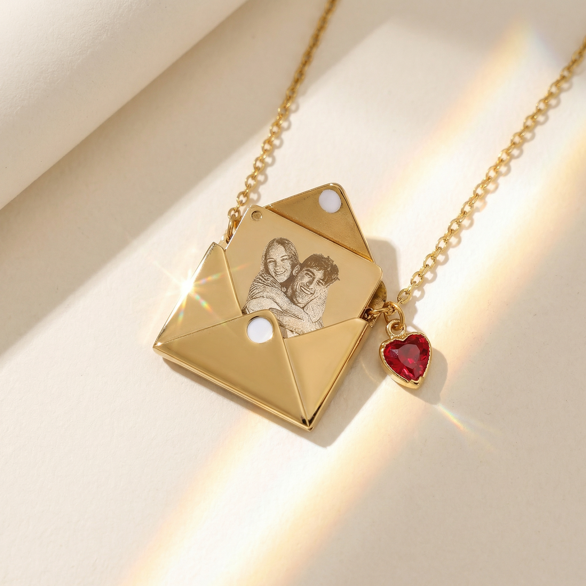 Personalized Image Envelope Necklace
