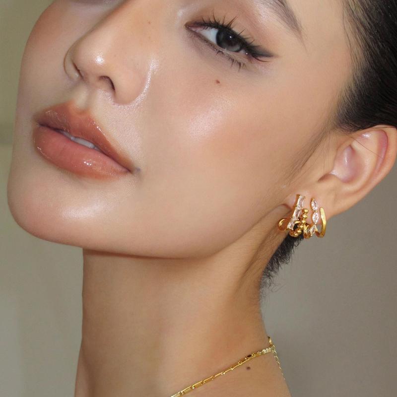 Diamond Accented Claw Stud Earrings