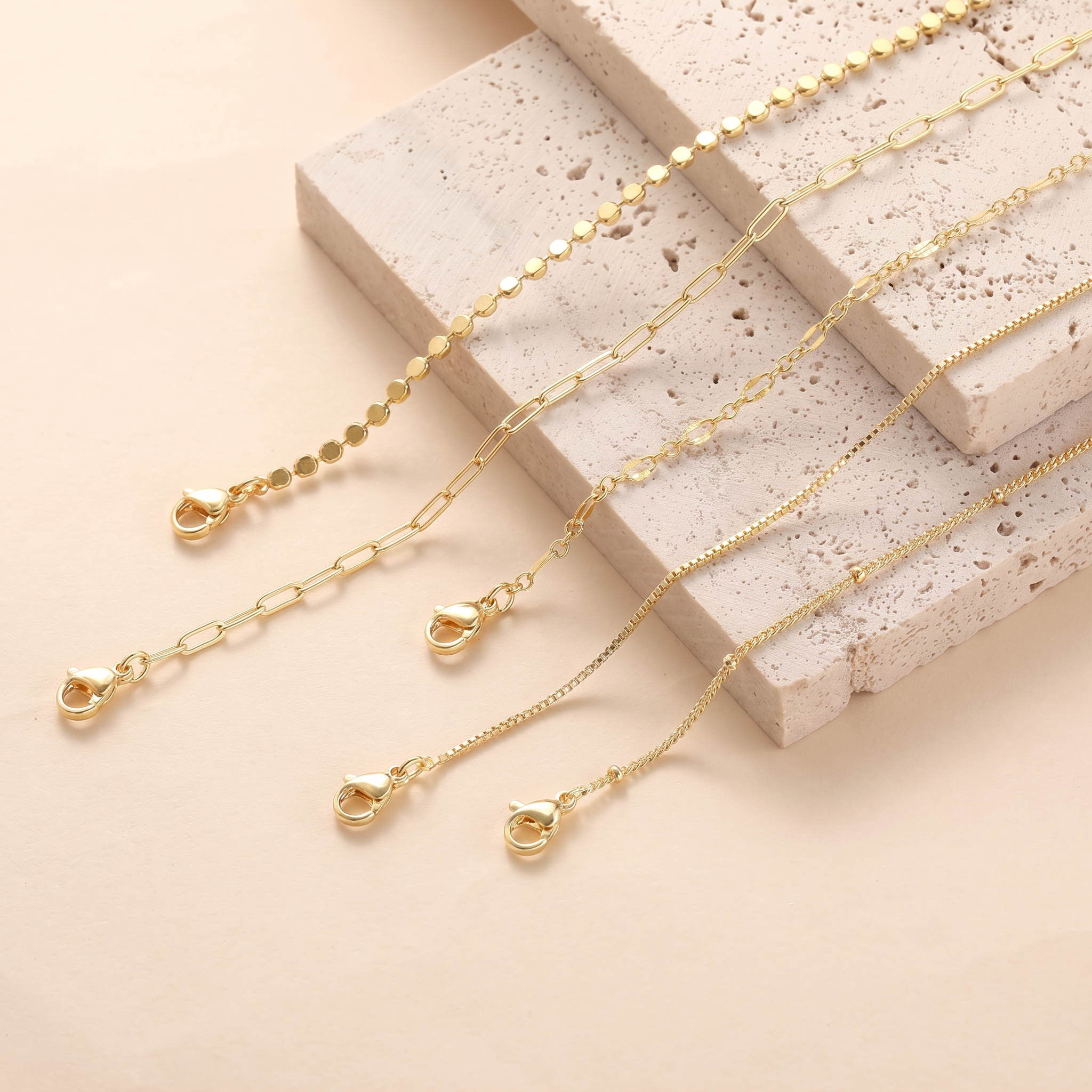 5pc Dainty Bracelets Stack