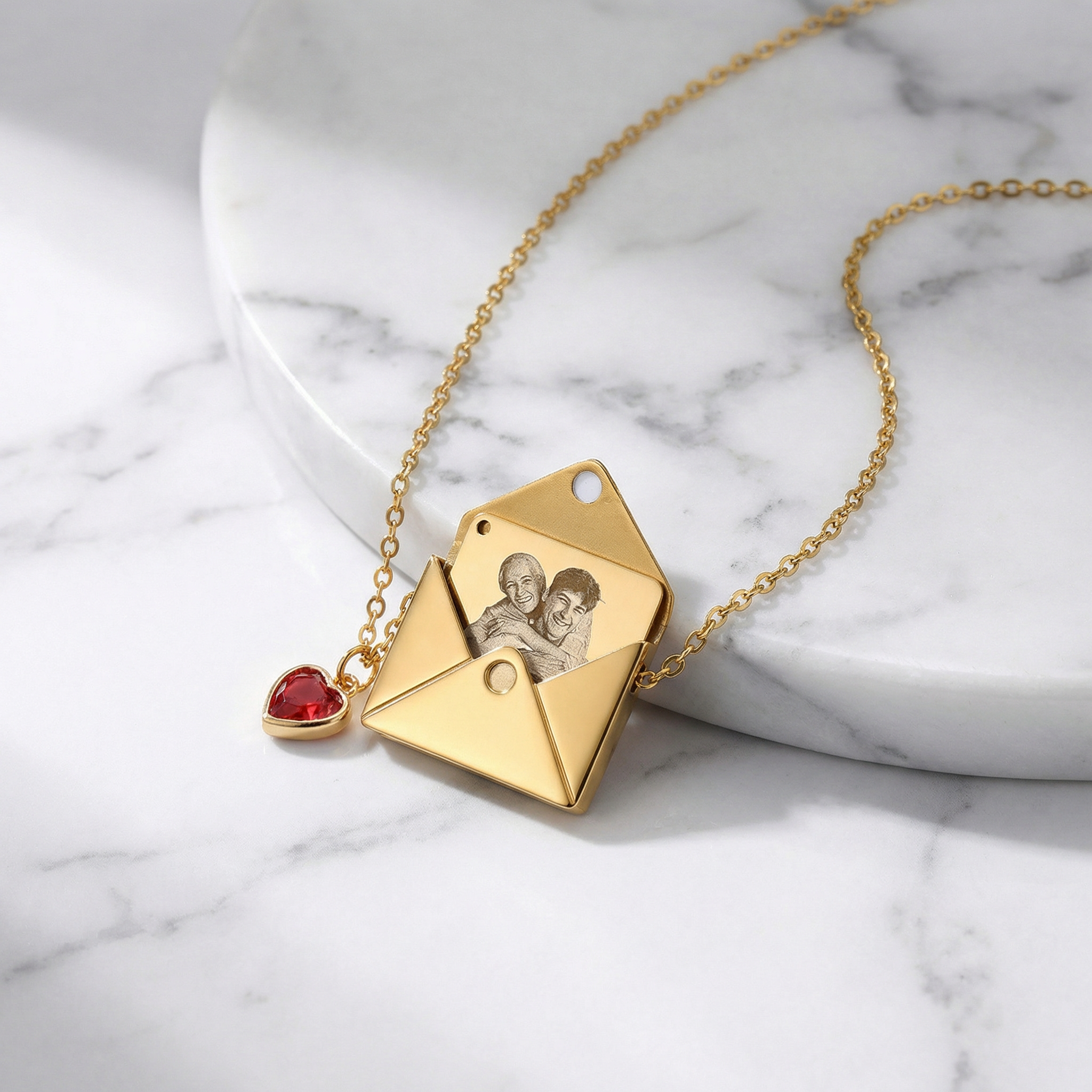 Personalized Image Envelope Necklace