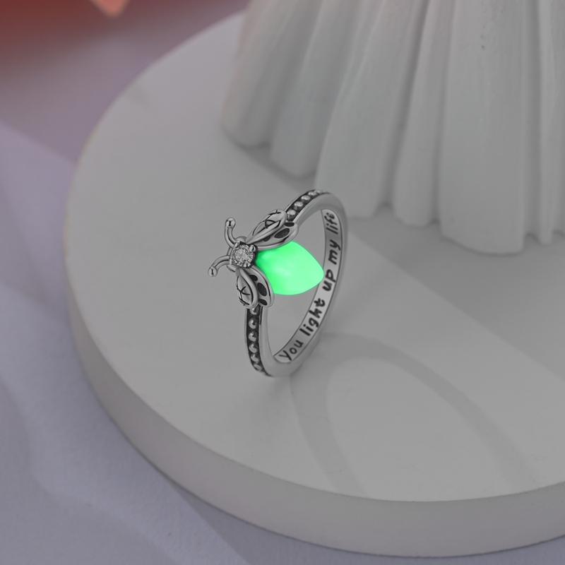 S925 Glowing Lume Firefly Ring