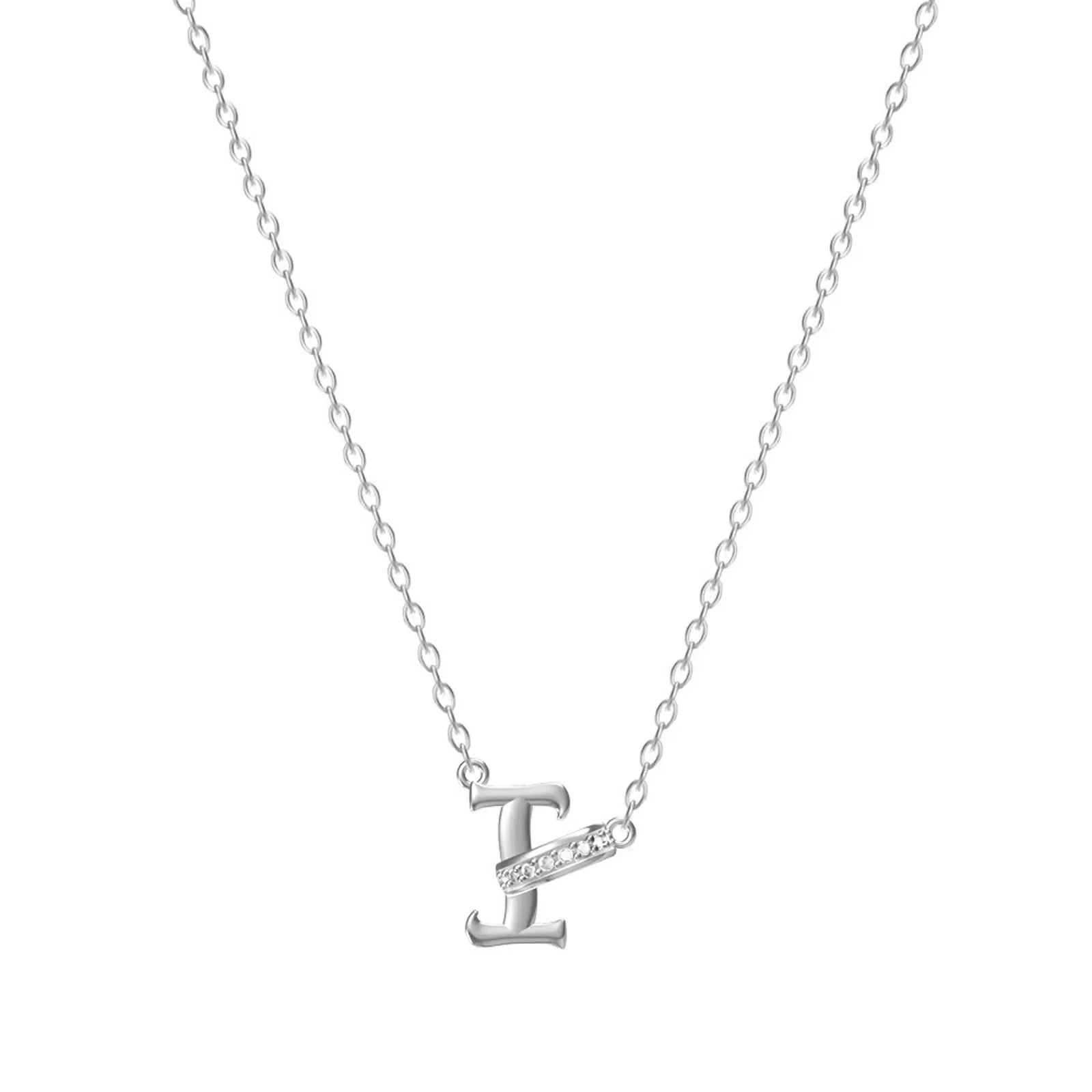 Dainty Forever Connected Initial Halo Necklace