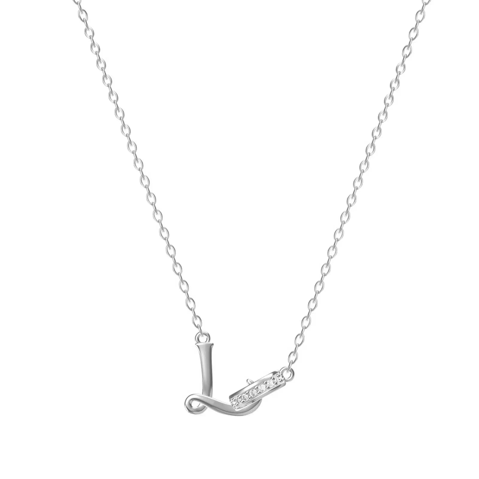 Dainty Forever Connected Initial Halo Necklace