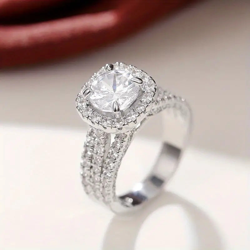 Bold Three Row Pavé Ring