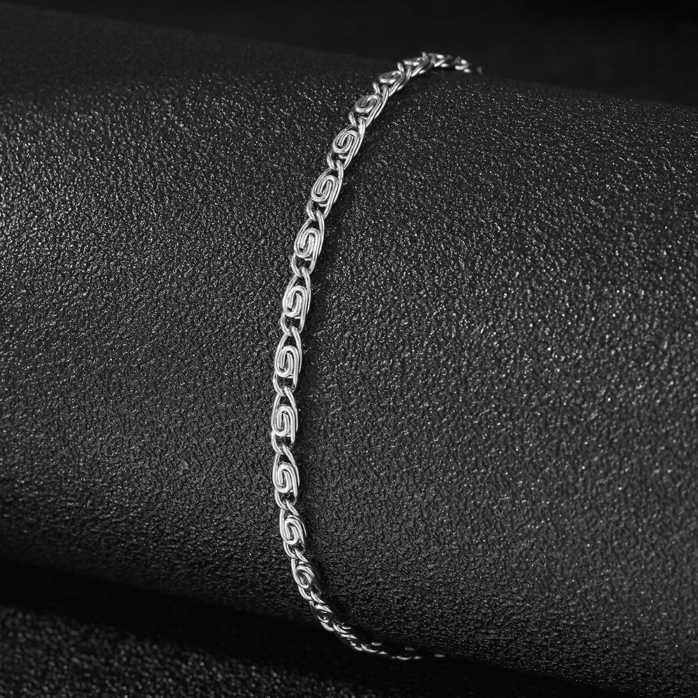 Minimal Spiral Link Bracelet
