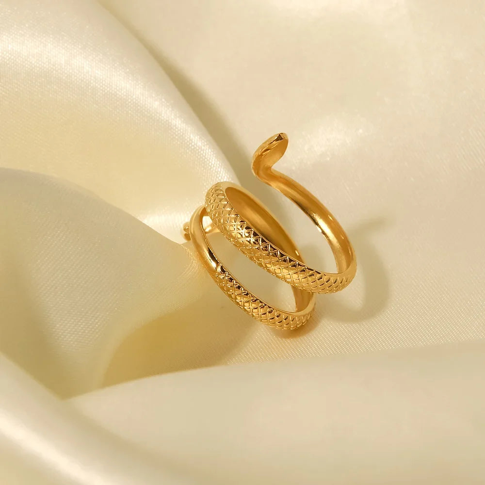 Adjustable Spiraling Snake Ring