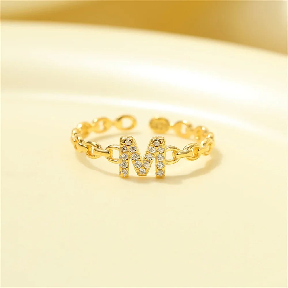Dainty Diamond Letter Initial Ring