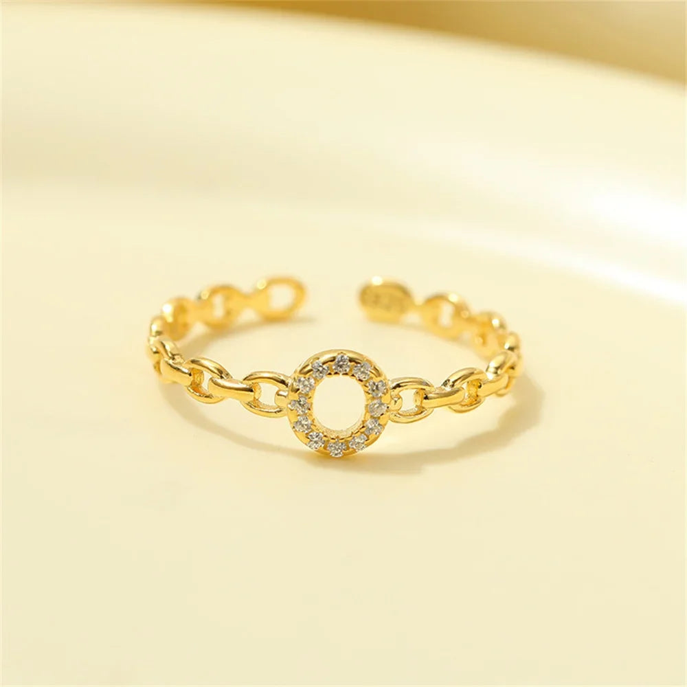 Dainty Diamond Letter Initial Ring