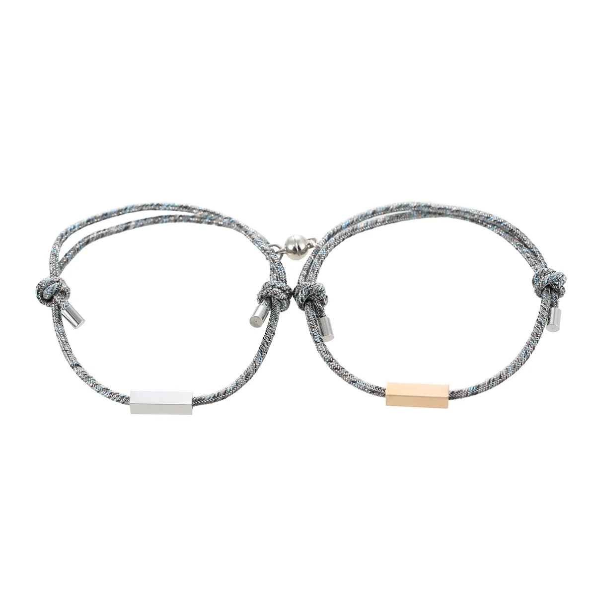 Personalized Minimal Rope Magnetic Couples Bracelet