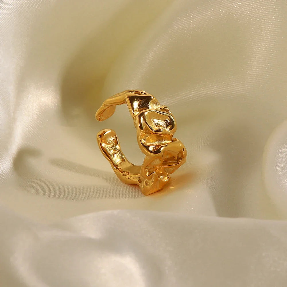 Adjustable Textured Lava Ring