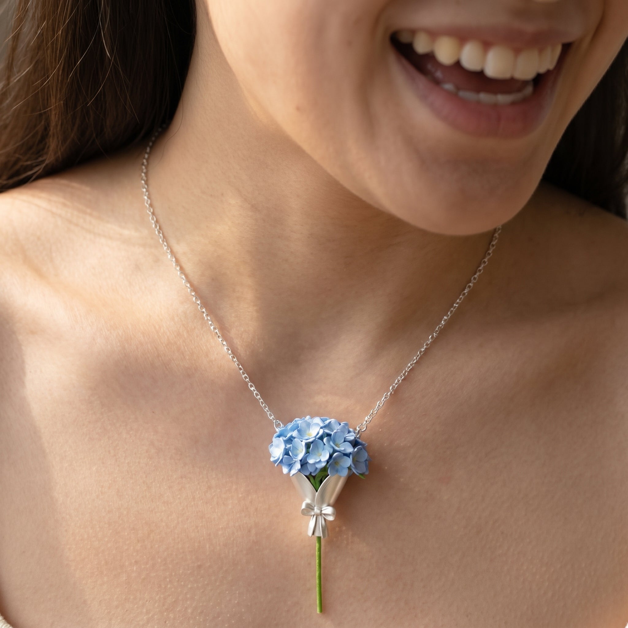 Feminine Floral Bouquet Necklace