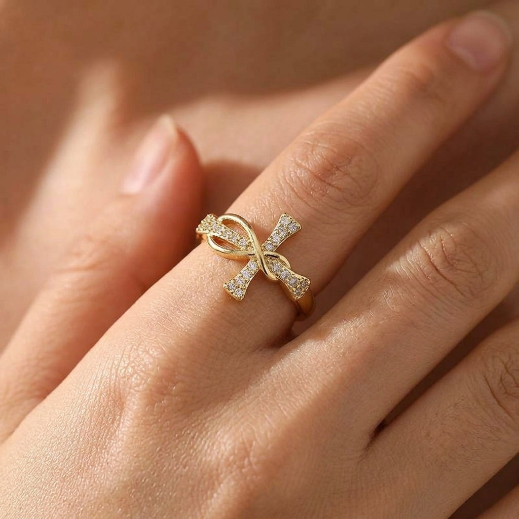Infinite Cross Faith Ring