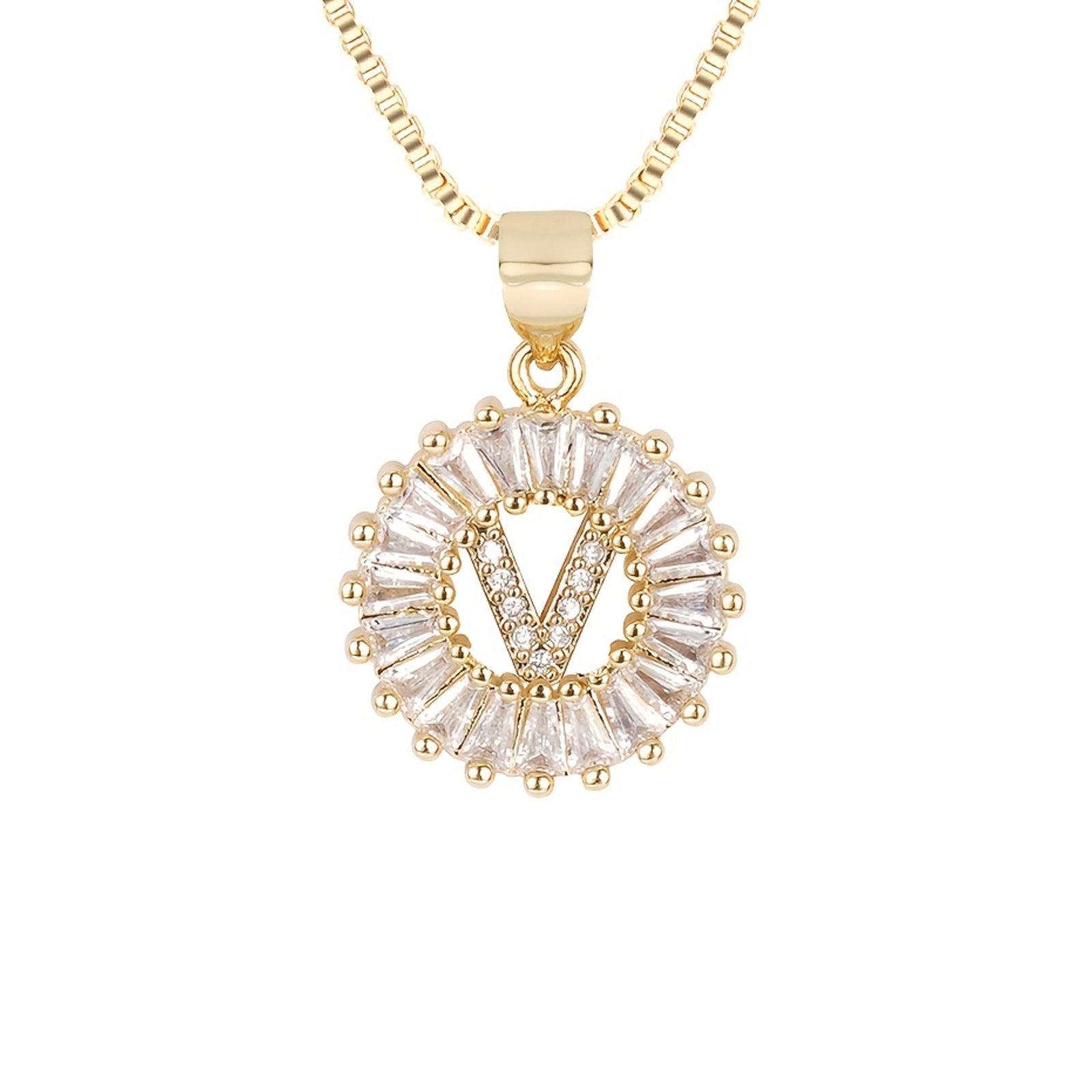 Circle Initial Necklace