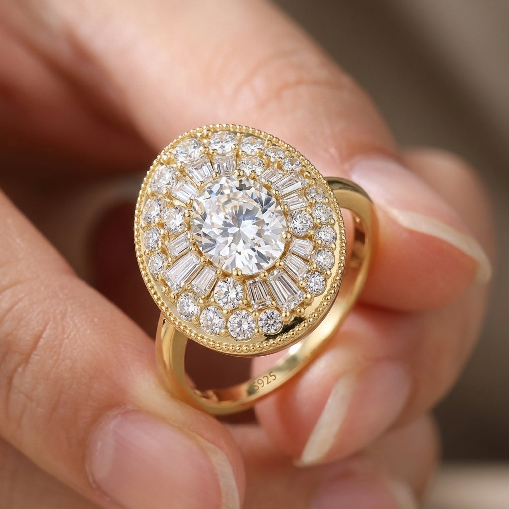 1ct Bold Oval Moissanite Ring