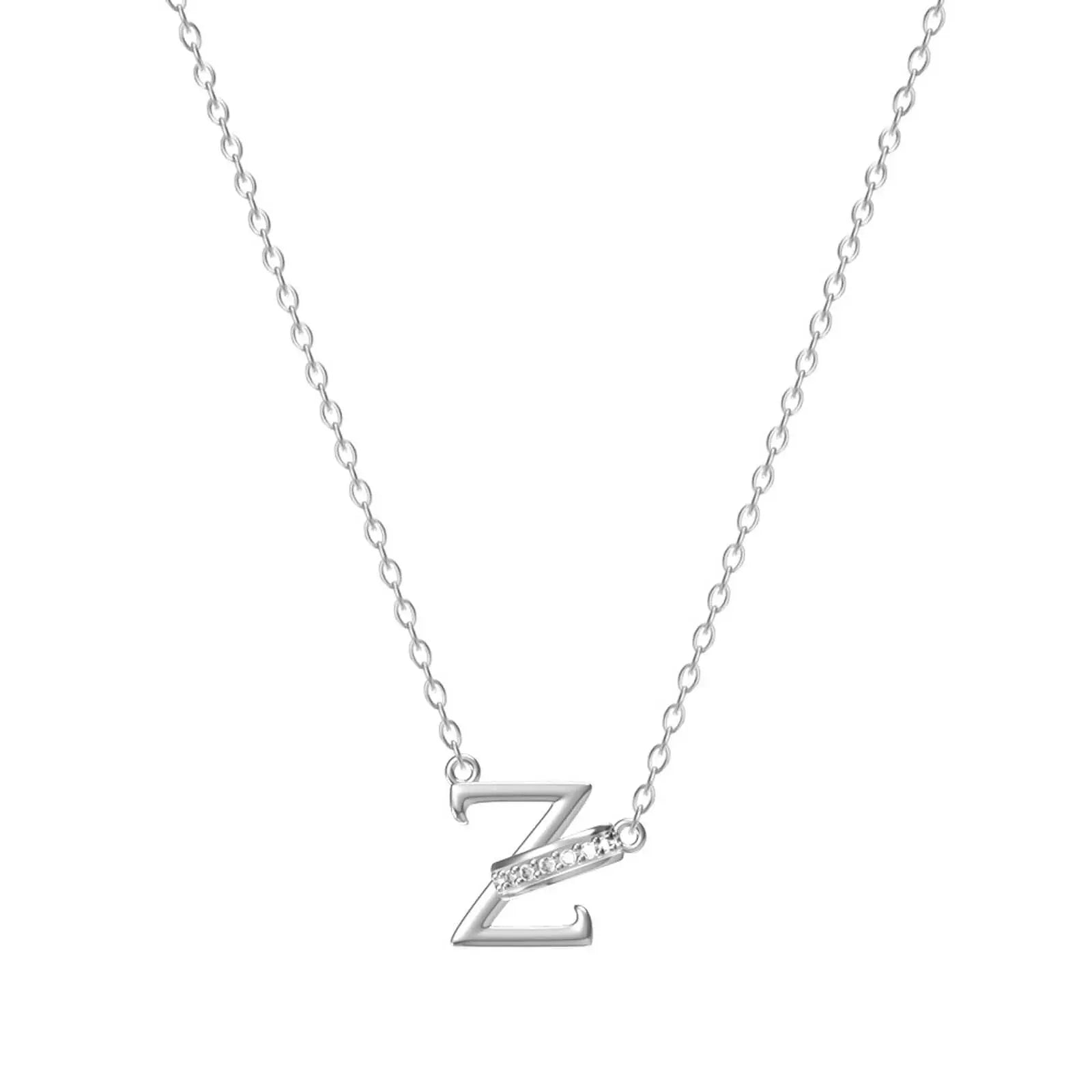 Dainty Forever Connected Initial Halo Necklace