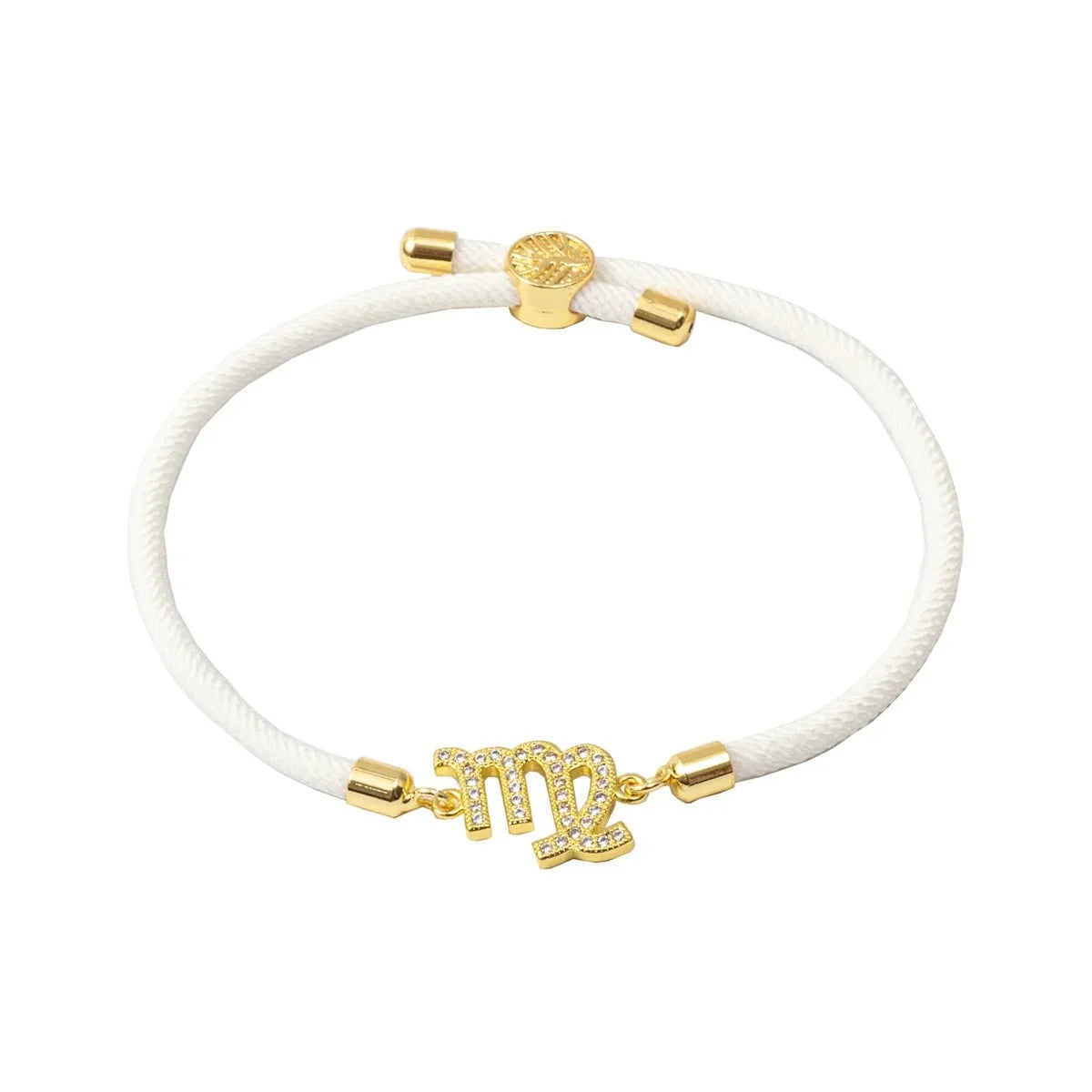 Adjustable Diamond Zodiac Sign Bracelet