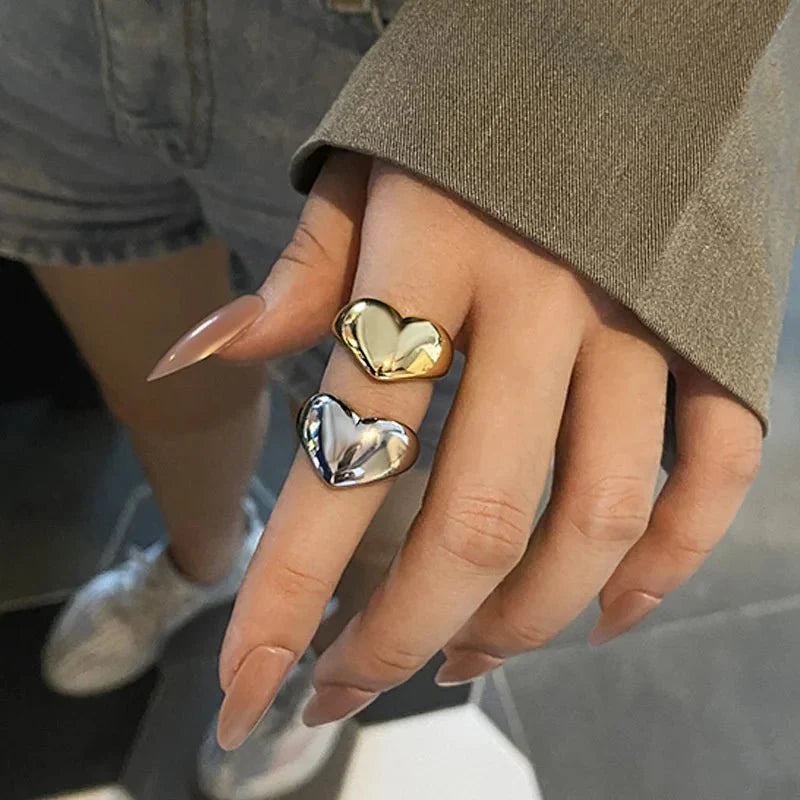 Bold Statement Heart Rings