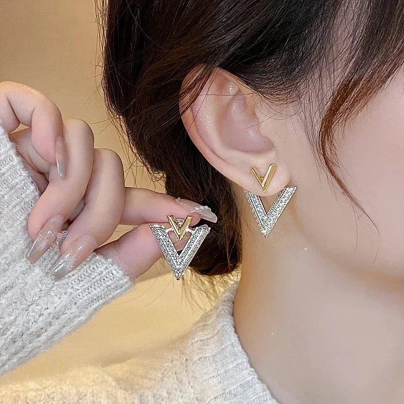 Classic Double V "Veinci" Earrings