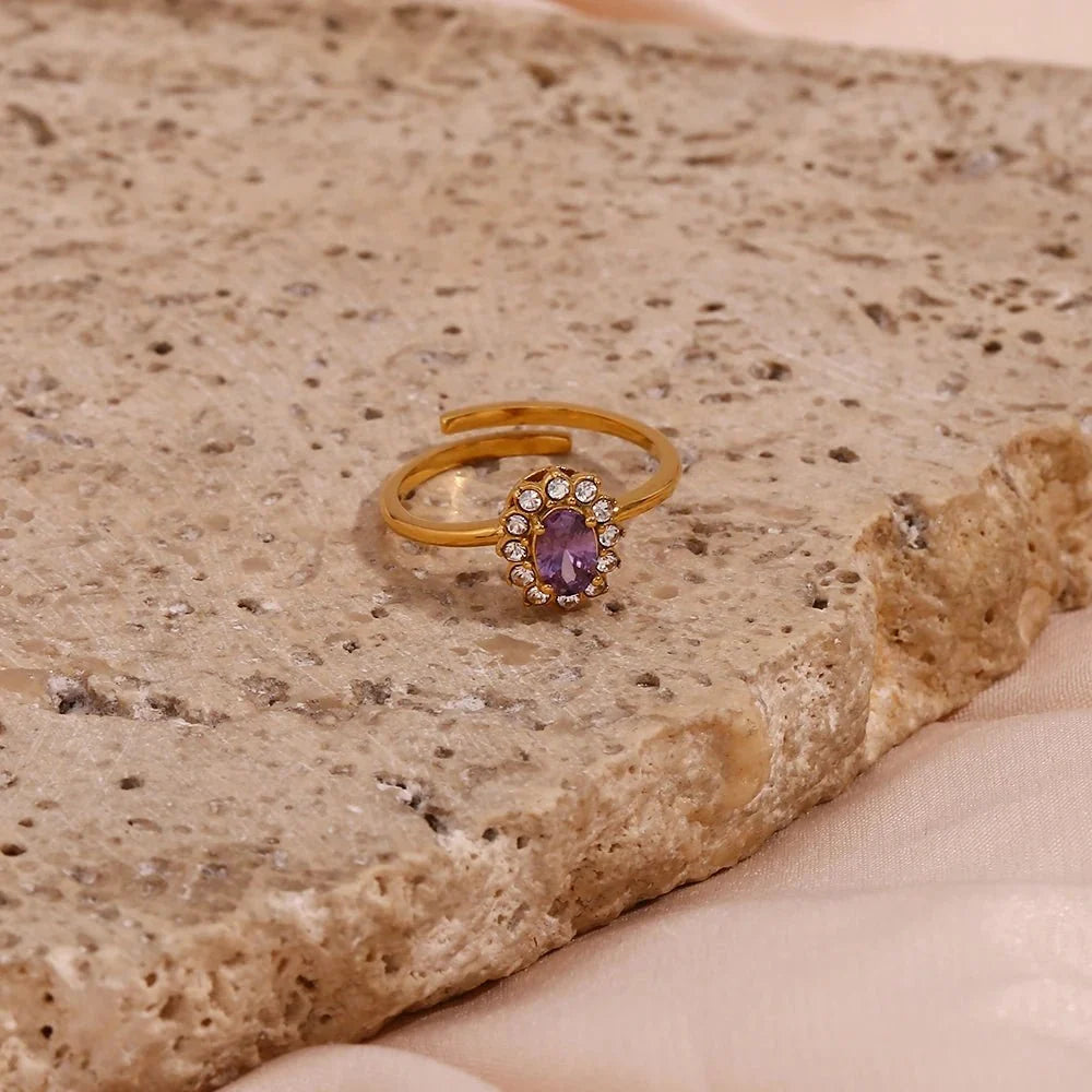 Dainty Adjustable Oval Diamond Rings