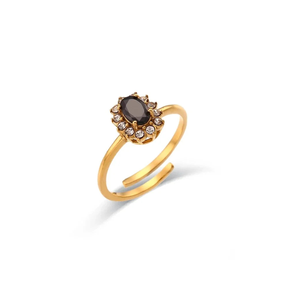 Dainty Adjustable Oval Diamond Rings