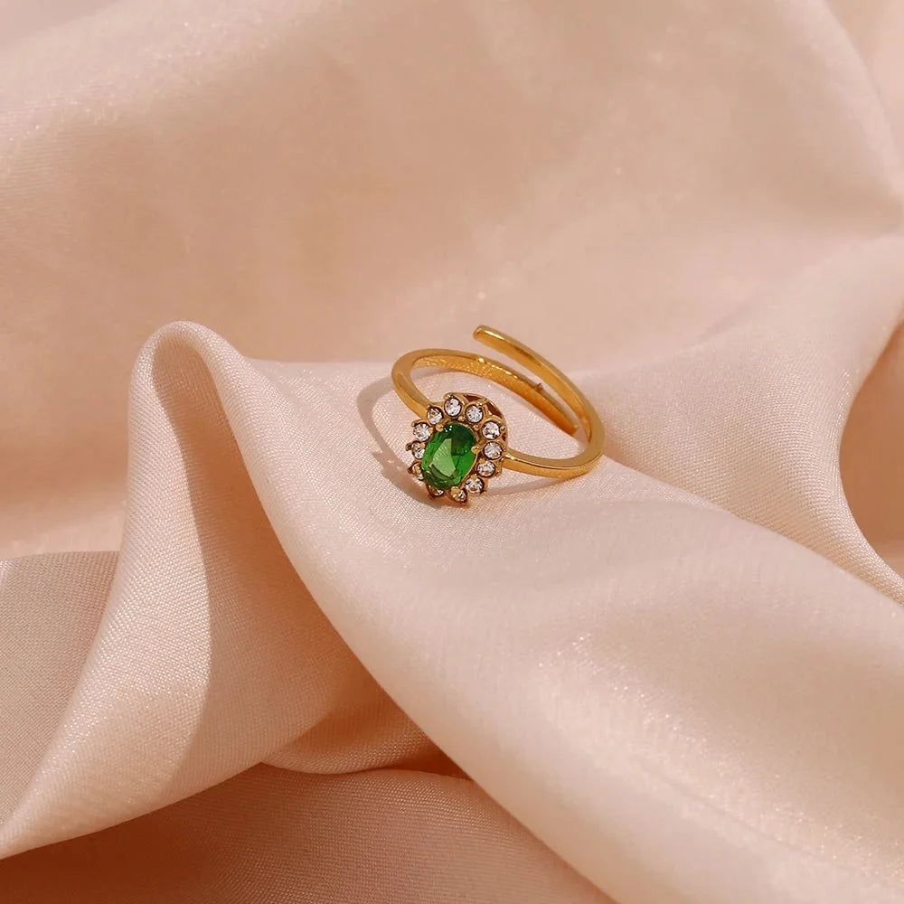 Dainty Adjustable Oval Diamond Rings