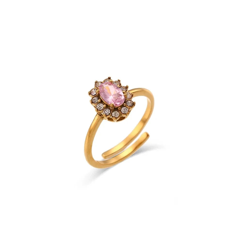 Dainty Adjustable Oval Diamond Rings