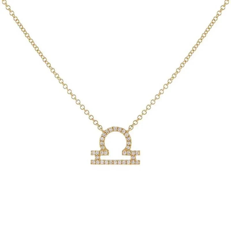 Dainty Diamond Zodiac Sign Necklace