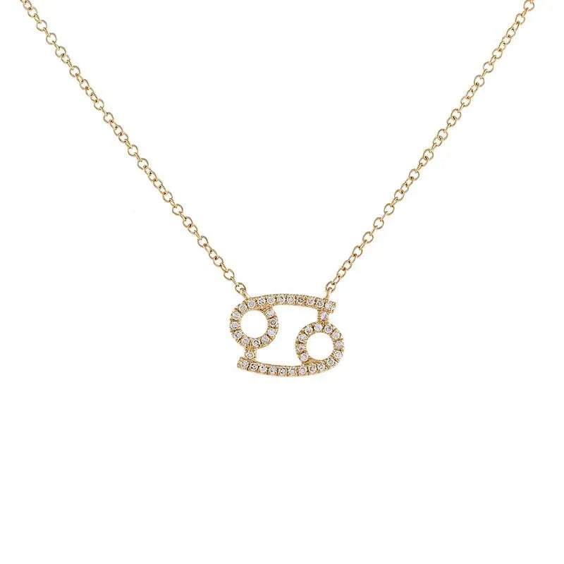 Dainty Diamond Zodiac Sign Necklace