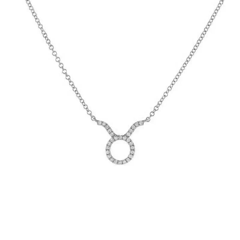 Dainty Diamond Zodiac Sign Necklace