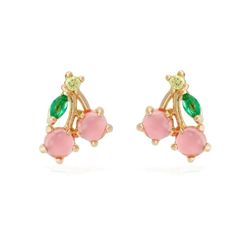 Dainty Fruit Hoop & Stud Earrings