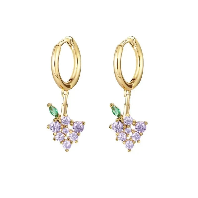 Dainty Fruit Hoop & Stud Earrings