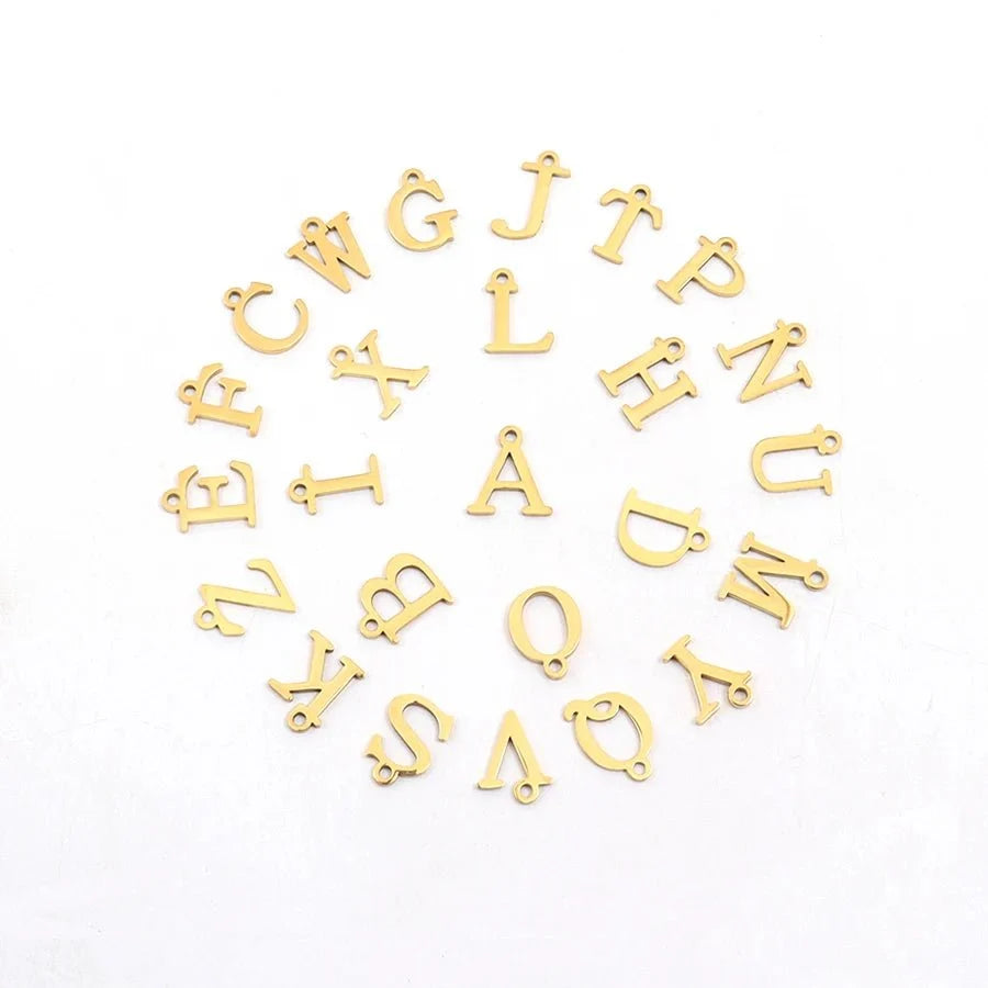 Dainty Satellite Chain Letter Initial Necklace