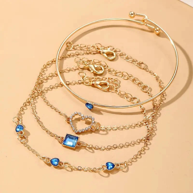 Diamond Statement Bracelet Stacks