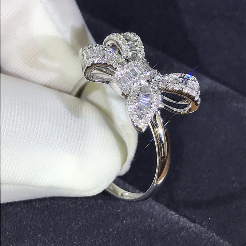 CZ Accented Feminine Bow Ring
