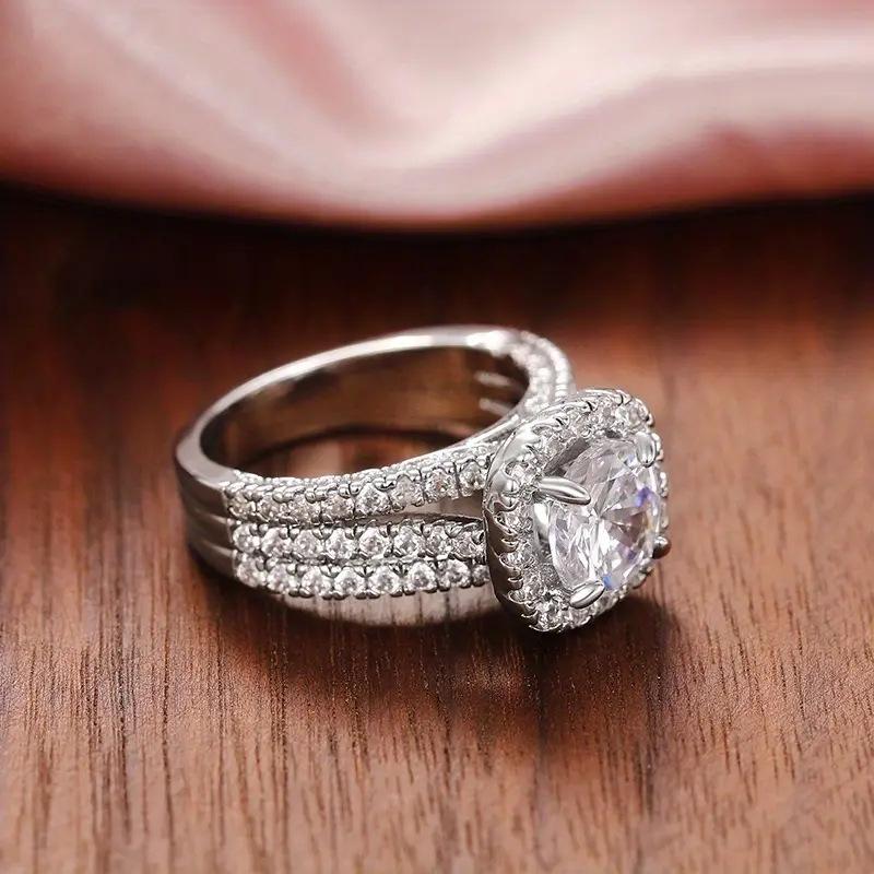 Bold Three Row Pavé Ring