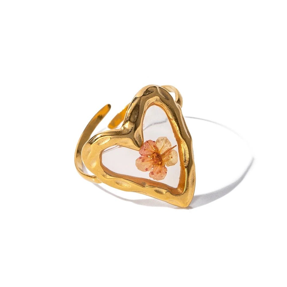 Elegant Floral Adjustable Rings