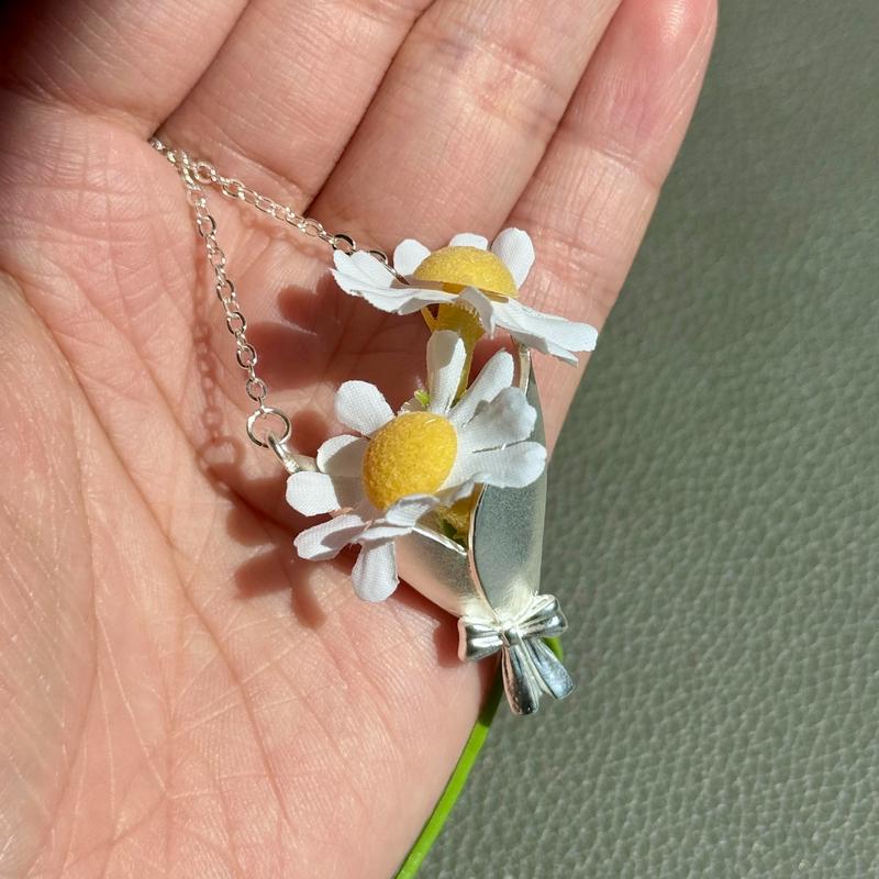 Feminine Floral Bouquet Necklace