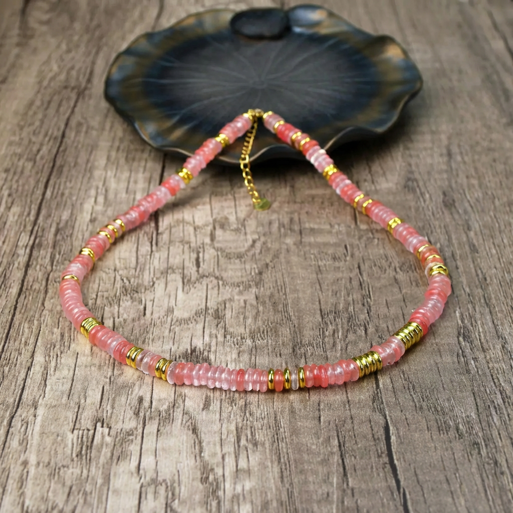 Gold Accented Boho Beaded Necklaces