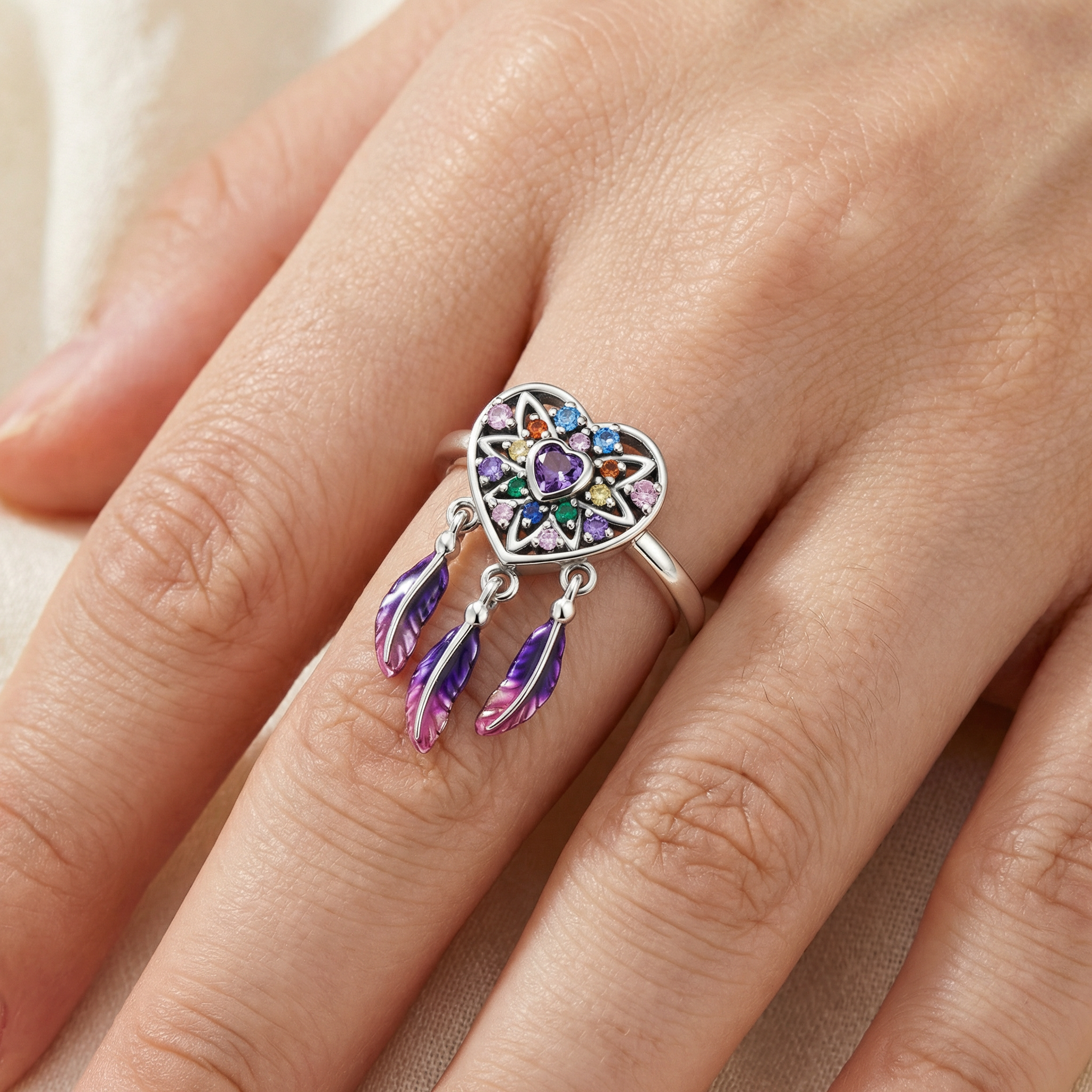 Dream Catcher Message Ring