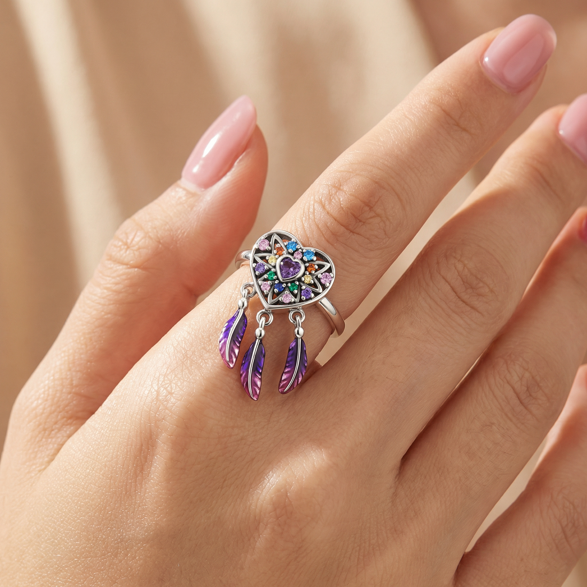 Dream Catcher Message Ring