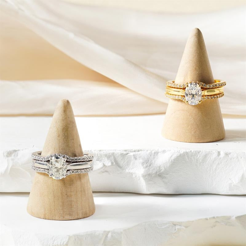 3pc Diamond Nested Ring Stack