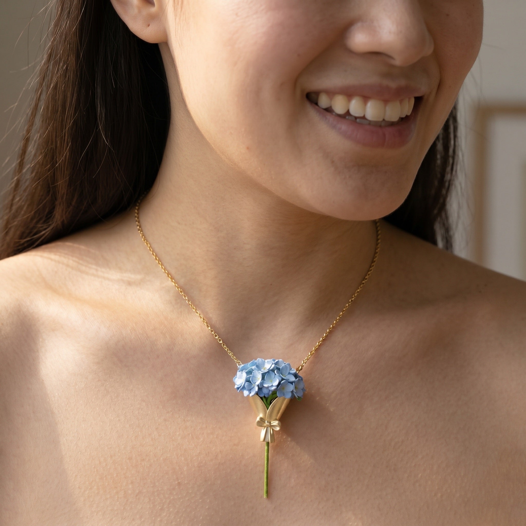 Feminine Floral Bouquet Necklace
