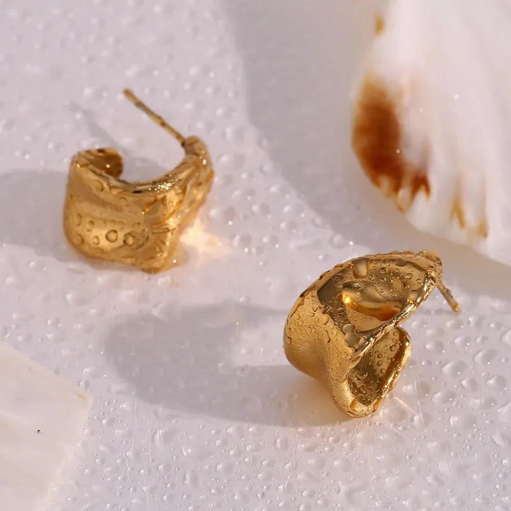Melting Abstract Dainty Earrings