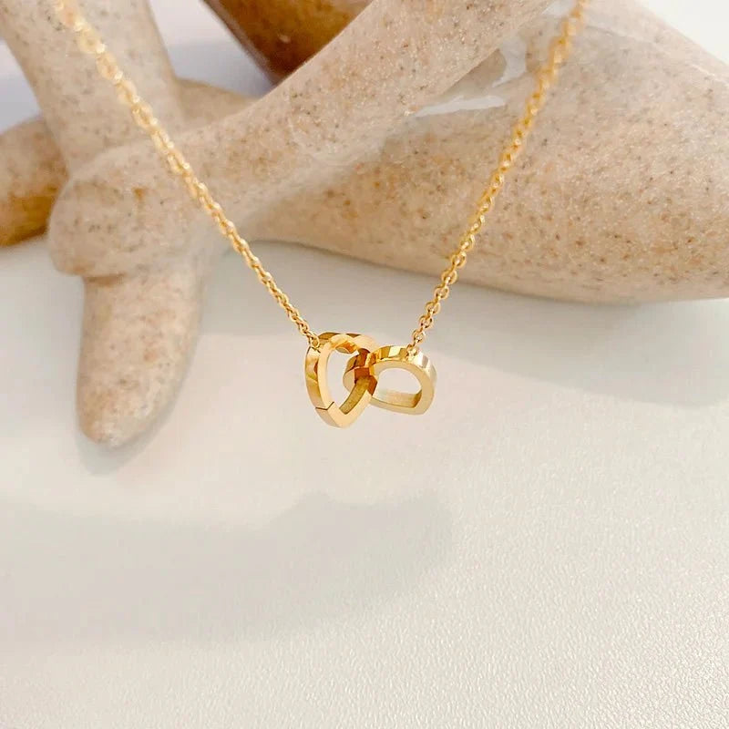 Minimal Love Lock Heart Necklace