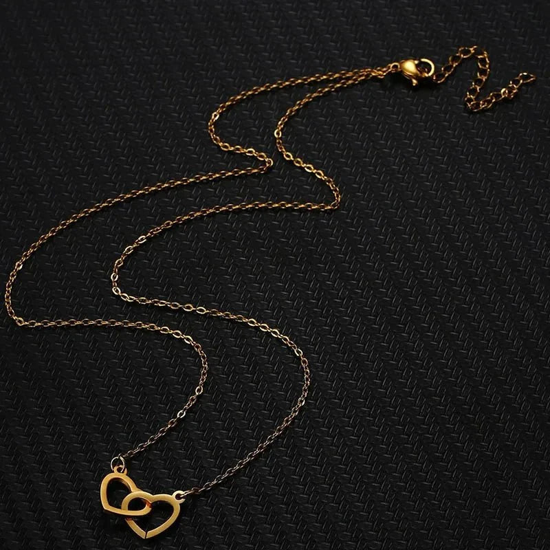 Minimal Love Lock Heart Necklace