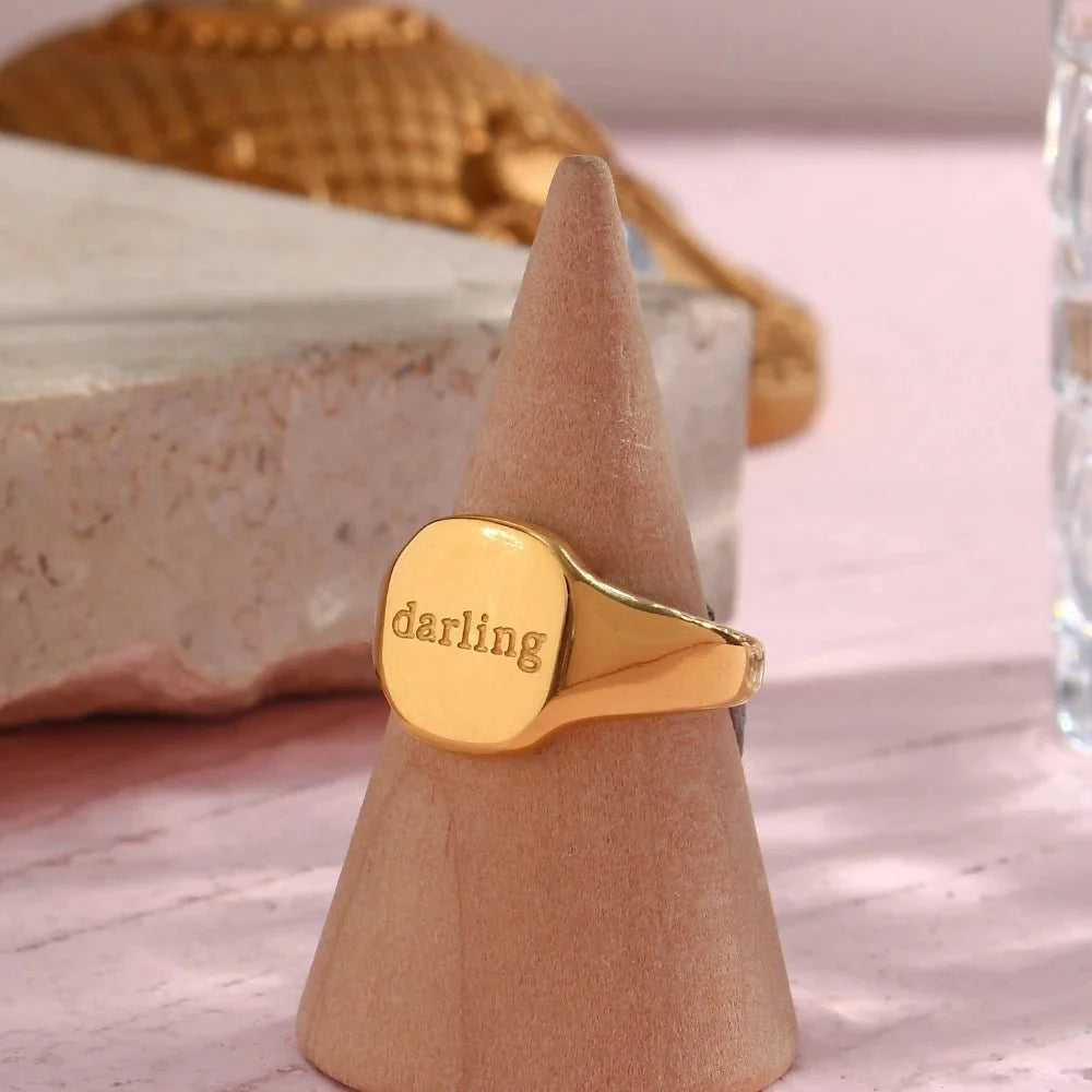 Positive Affirmation Engraved Rings